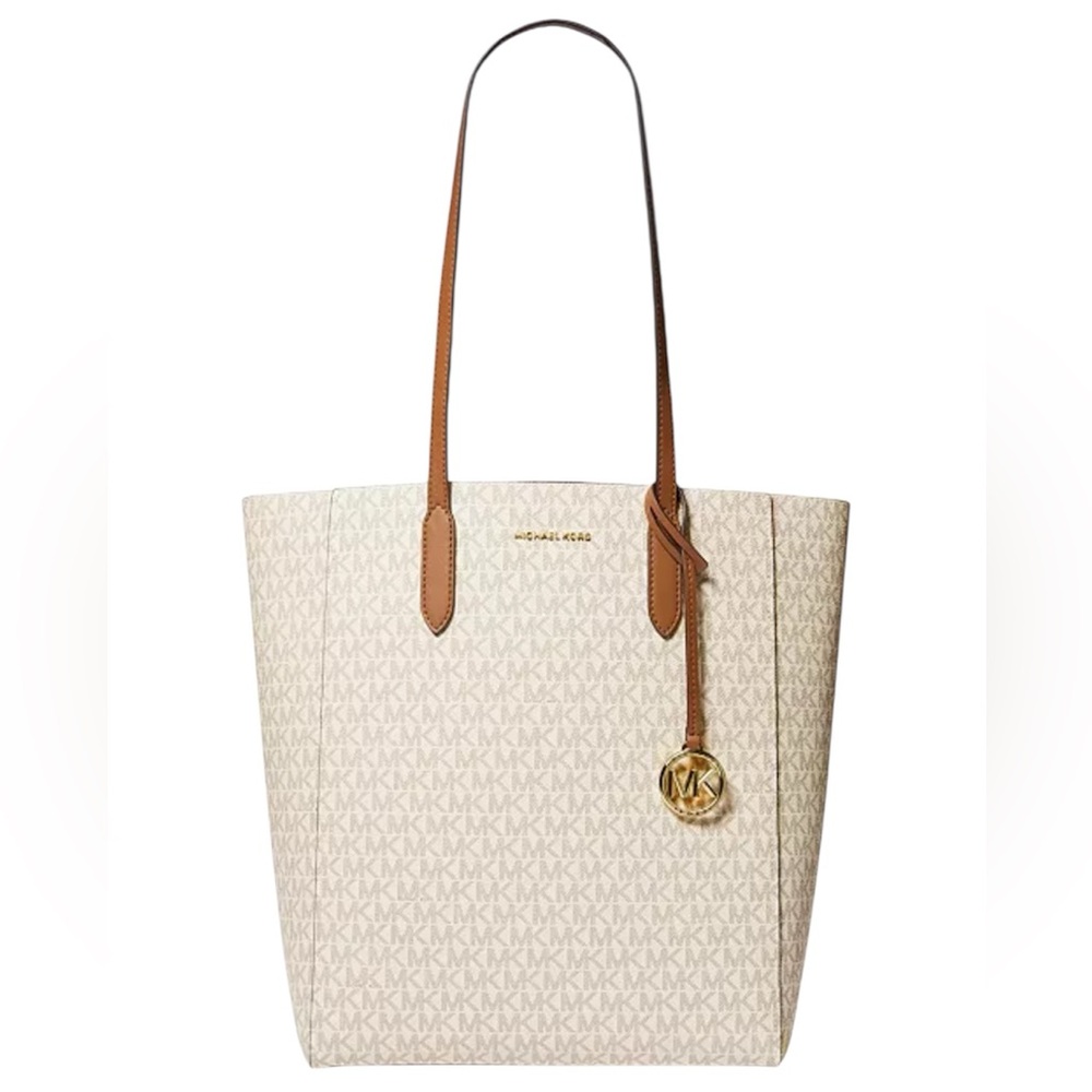 Michael Kors Sinclair Large North South Tote, Vanilla/Acorn